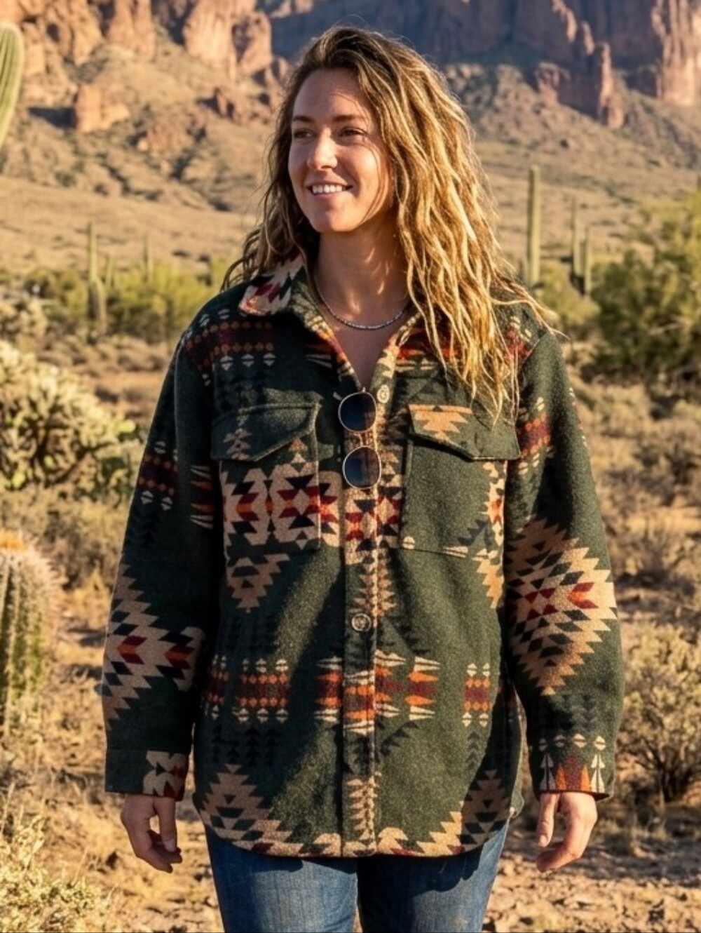 Stylish Patterned Aztec Jacket